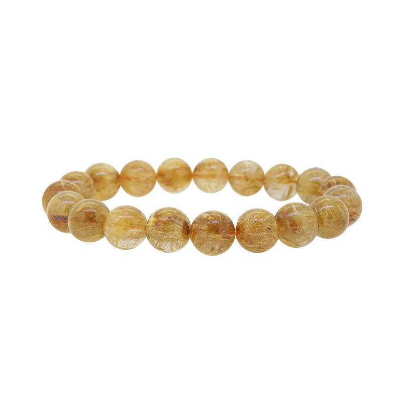 AA-Grade Golden Rutilated Quartz 10mm - Gaea | Crystal Jewelry & Gemstones (Manila, Philippines)