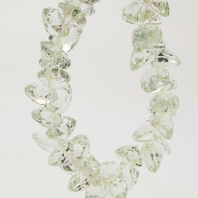 Gem-Grade Prasiolite Faceted Heart Briolette - Gaea | Crystal Jewelry & Gemstones (Manila, Philippines)