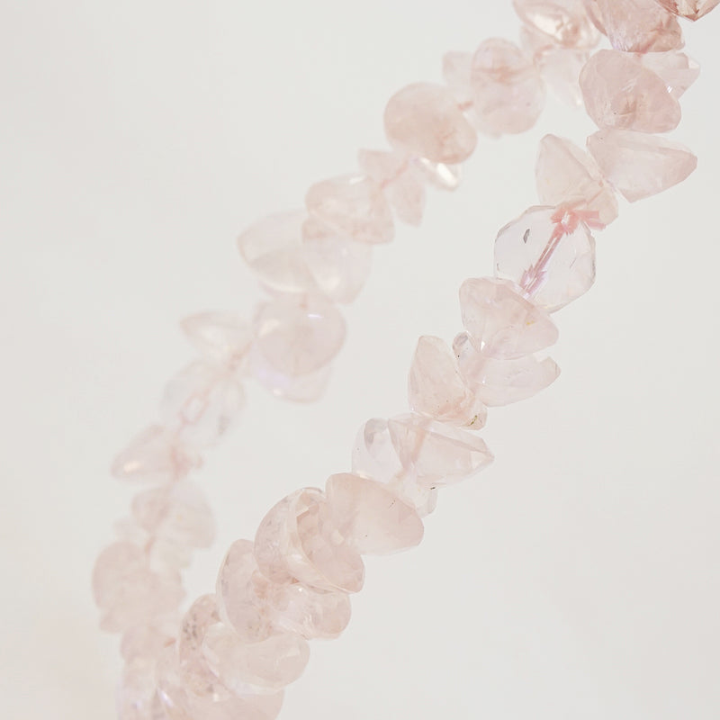 Gem-Grade Rose Quartz Faceted Heart Briolette - Gaea | Crystal Jewelry & Gemstones (Manila, Philippines)