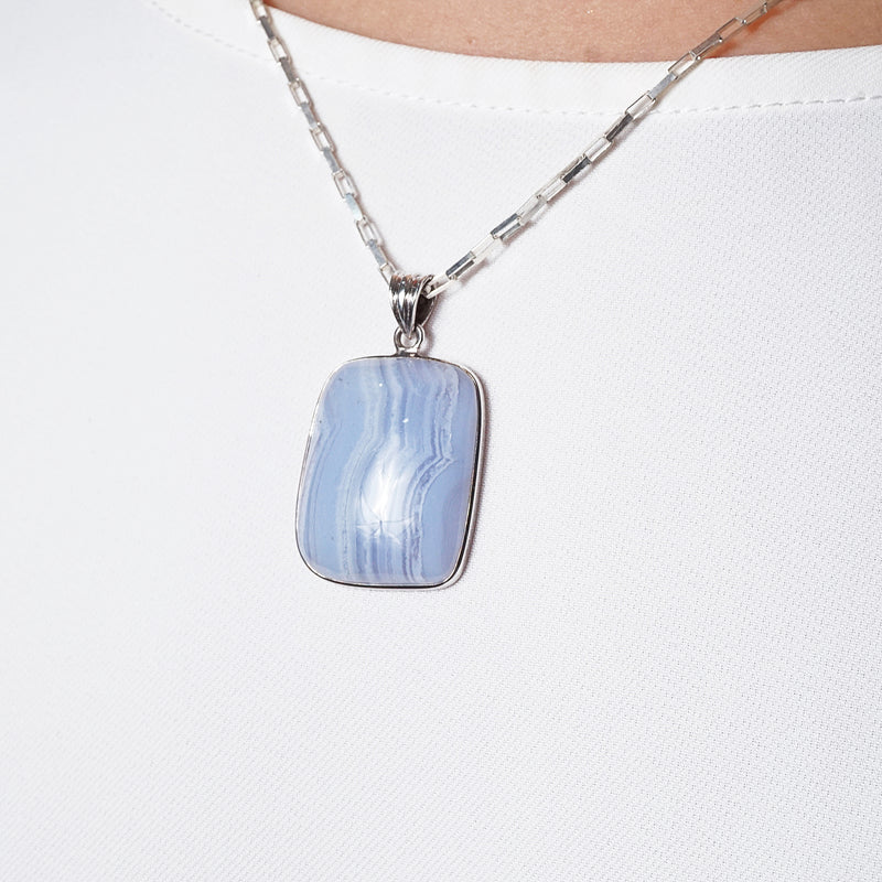 Blue Lace Chalcedony Cabochon - Gaea | Crystal Jewelry & Gemstones (Manila, Philippines)