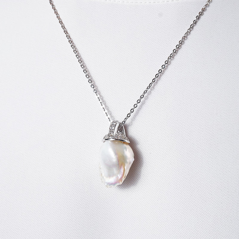 Japanese Baroque Pearl with Zircon - Gaea | Crystal Jewelry & Gemstones (Manila, Philippines)