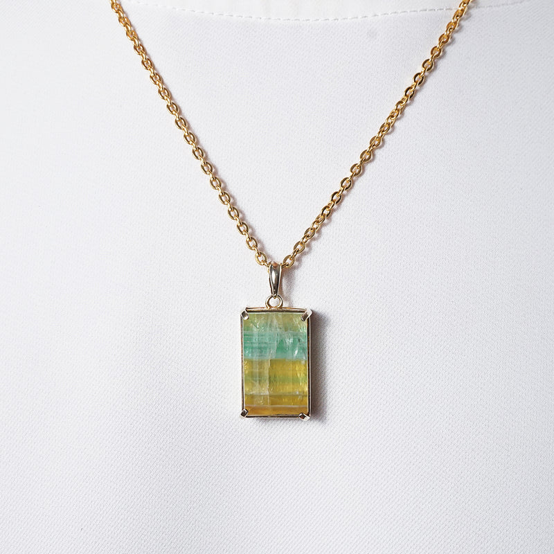 A-Grade Banded Yellow and Green Fluorite - Gaea | Crystal Jewelry & Gemstones (Manila, Philippines)