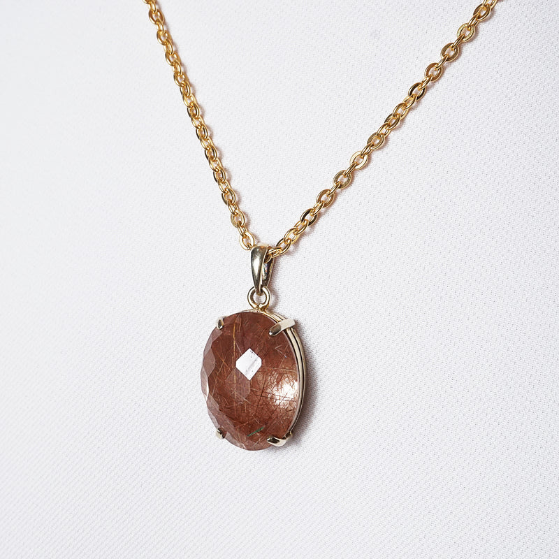 A-Grade Copper Rutilated Quartz Oval - Gaea | Crystal Jewelry & Gemstones (Manila, Philippines)