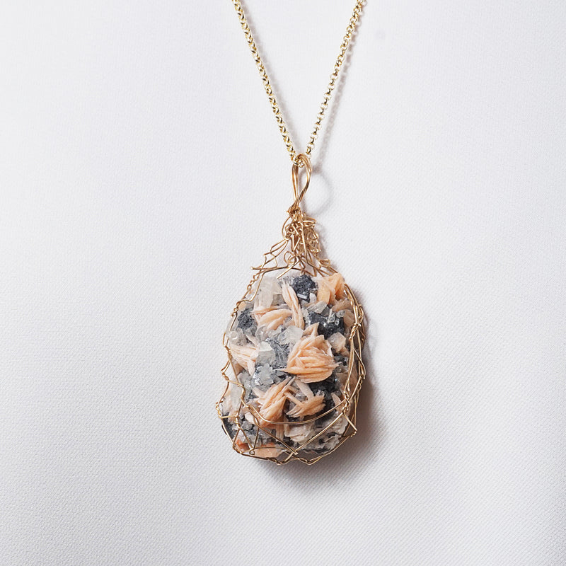 Barite on Cerussite (M) - Gaea | Crystal Jewelry & Gemstones (Manila, Philippines)