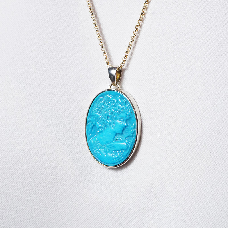 Sleeping Beauty Turquoise Cameo - Gaea | Crystal Jewelry & Gemstones (Manila, Philippines)