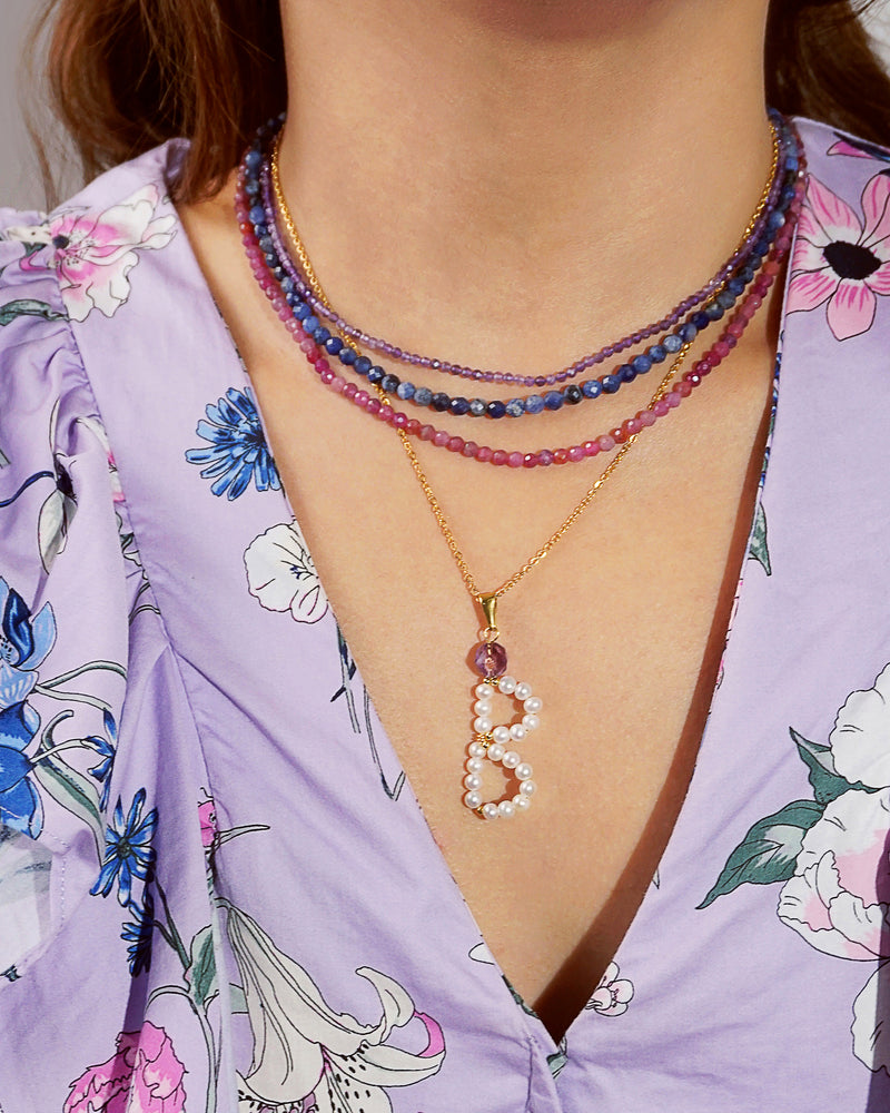 Les Initiales - Personalized Initial Necklace in Freshwater Pearl - Gaea