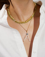 Les Initiales - Personalized Initial Necklace in Freshwater Pearl - Gaea