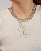 Les Initiales - Personalized Initial Necklace in Freshwater Pearl - Gaea