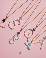Les Initiales - Personalized Initial Necklace in Freshwater Pearl - Gaea