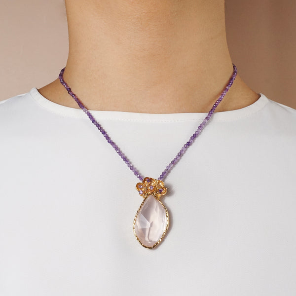 A-Grade Rose Quartz with Amethyst - Gaea | Crystal Jewelry & Gemstones (Manila, Philippines)