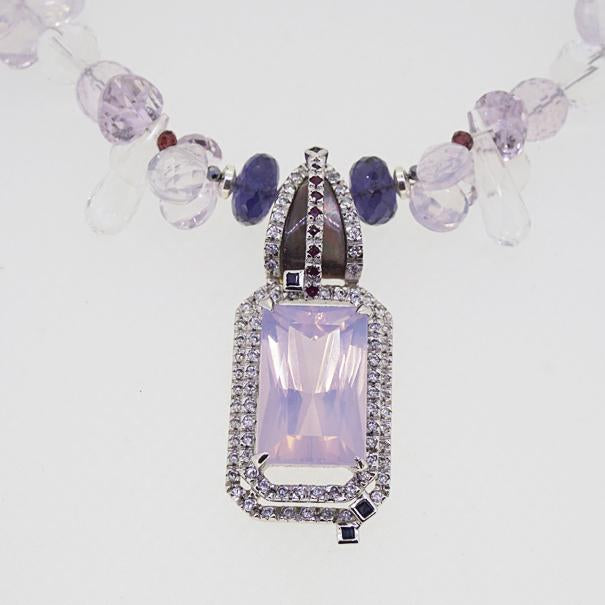 Gem-Grade Lilac Milky Amethyst, Iolite, Garnet, and Ruby - Gaea