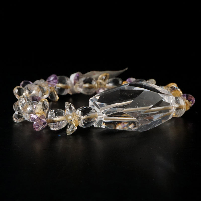 Clear Quartz, Citrine, Amethyst Faceted Assorted Shapes - Gaea