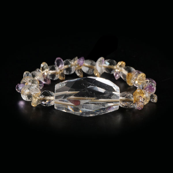 Clear Quartz, Citrine, Amethyst Faceted Assorted Shapes - Gaea