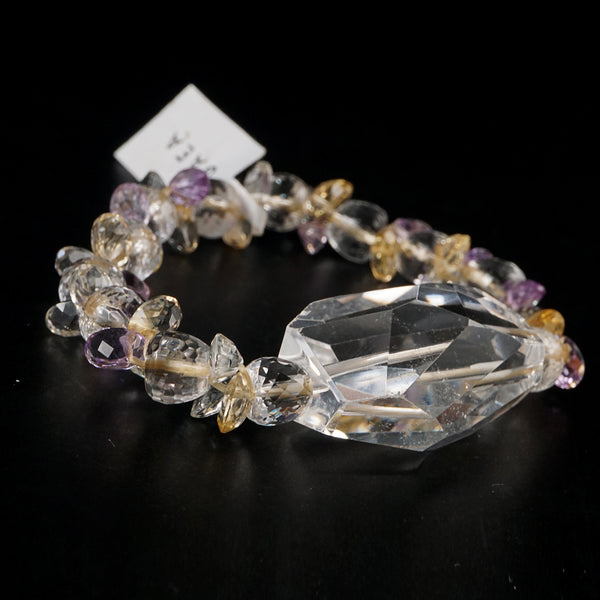 Clear Quartz, Citrine, Amethyst Faceted Assorted Shapes - Gaea