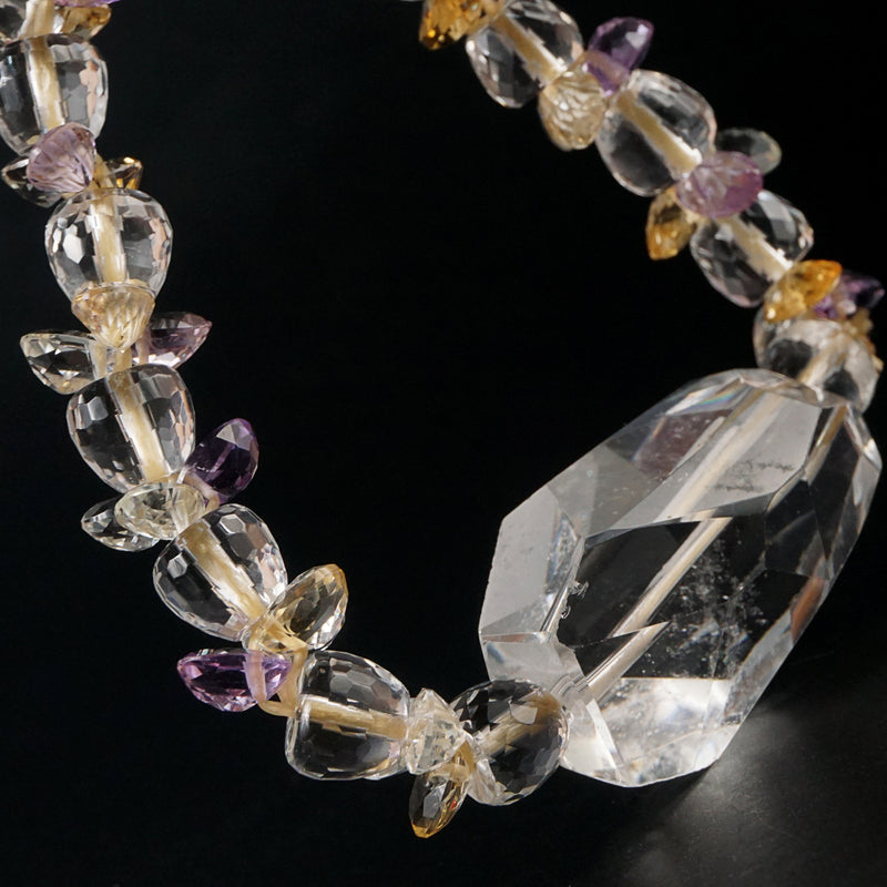 Clear Quartz, Citrine, Amethyst Faceted Assorted Shapes - Gaea