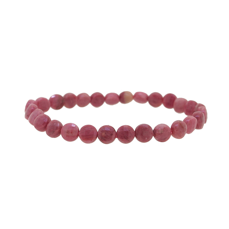 Rhodonite Faceted Circle 7mm - Gaea | Crystal Jewelry & Gemstones (Manila, Philippines)