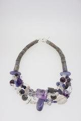 Multi-Strand Labradorite, Tanzanite, Amethyst, and Rainbow Moonstone - Gaea