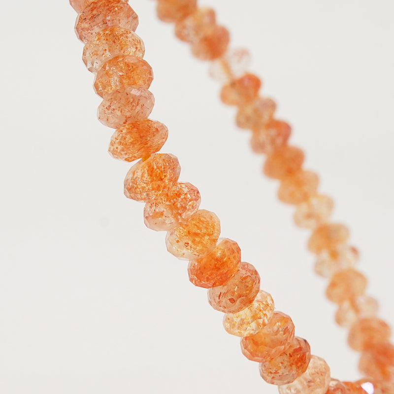 A-Grade Sunstone Faceted Rondelle 7mm - Gaea | Crystal Jewelry & Gemstones (Manila, Philippines)