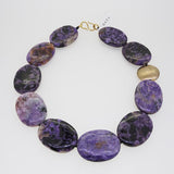 Flat Oval Charoite - Gaea