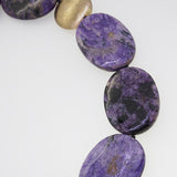 Flat Oval Charoite - Gaea