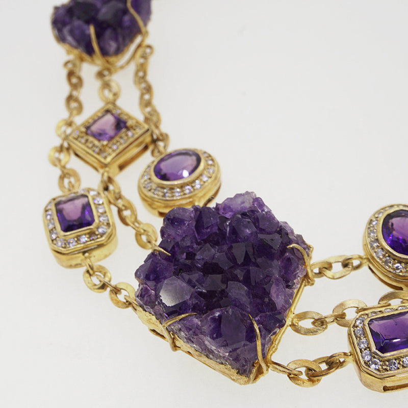Multi-Strand Amethyst Drusy - Gaea