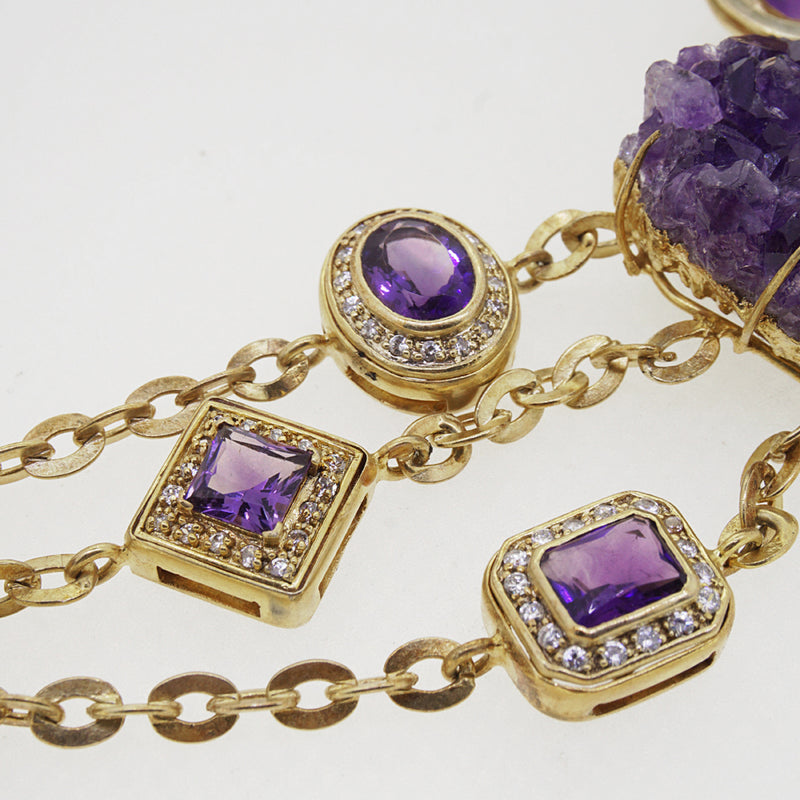 Multi-Strand Amethyst Drusy - Gaea