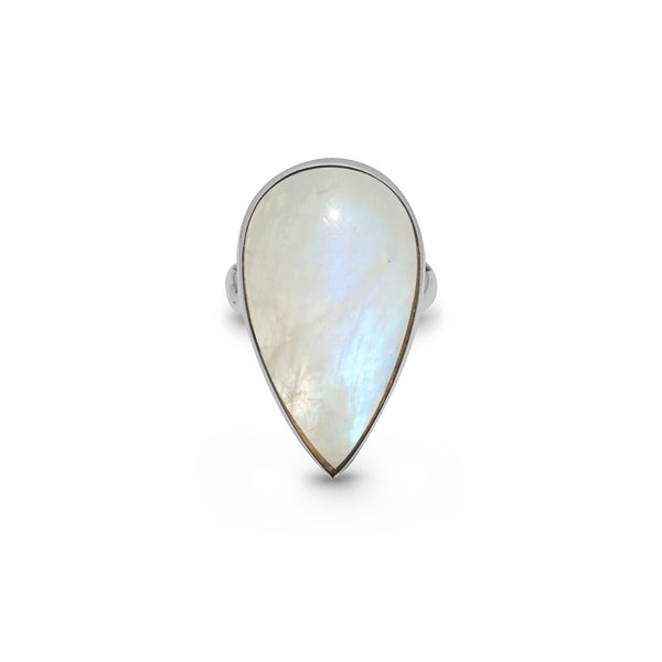 Rainbow Moonstone Pear Cabochon - Gaea