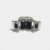 Black Onyx with White Topaz - Gaea