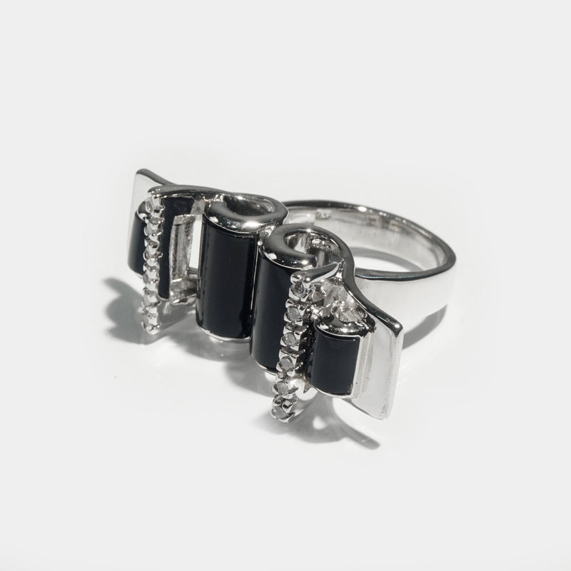 Black Onyx with White Topaz - Gaea