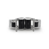 Black Onyx with White Topaz - Gaea