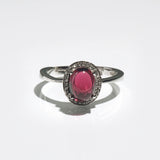 A-Grade Rhodolite Garnet with White Topaz - Gaea