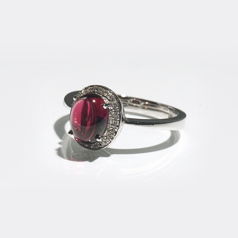 A-Grade Rhodolite Garnet with White Topaz - Gaea