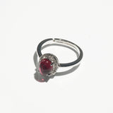 A-Grade Rhodolite Garnet with White Topaz - Gaea