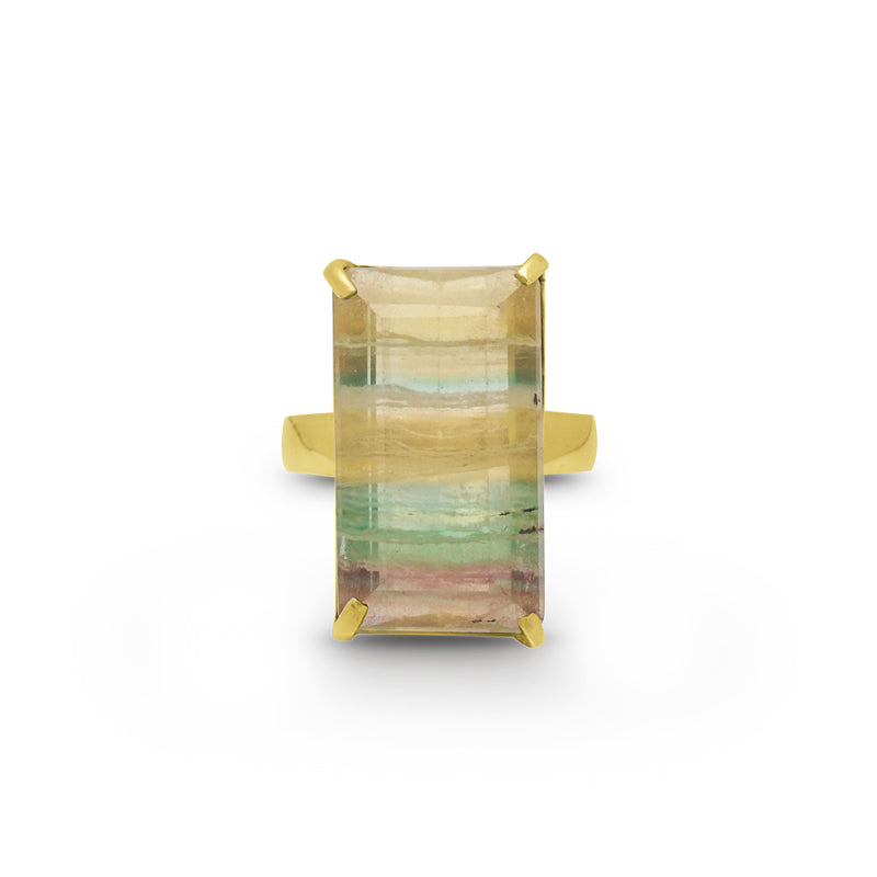 A-Grade Banded Green and Yellow Fluorite - Gaea