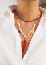 Freshwater Pearl, Citrine, Red Coral, and Lapis Lazuli - Gaea | Crystal Jewelry & Gemstones (Manila, Philippines)