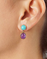 Amazonite and Amethyst Drop - Gaea