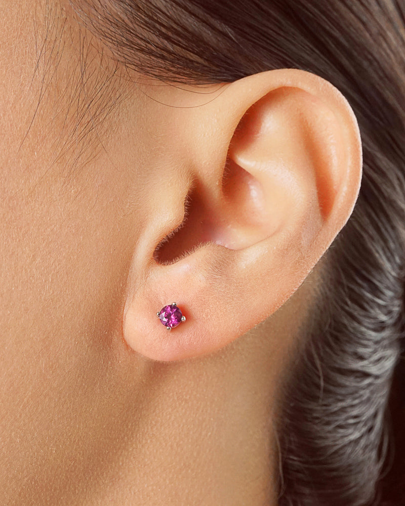 Rhodolite Garnet Stud - Gaea