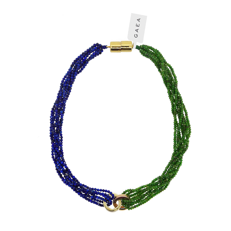 A-Grade Chrome Diopside and Lapis Lazuli - Gaea