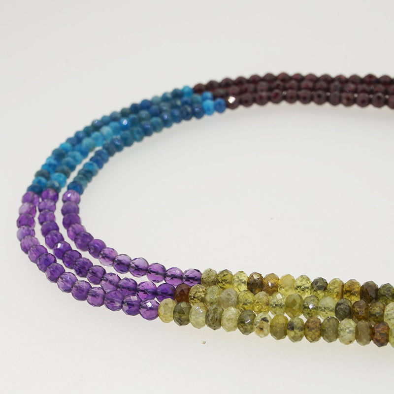 Madagascar Apatite, Garnet, Amethyst, African Green Garnet - Gaea