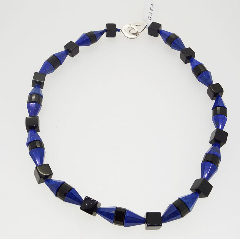 Lapis Lazuli and Onyx Geometric Shapes - Gaea