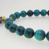 Chrysocolla 16mm with Lapis Lazuli Pendant - Gaea