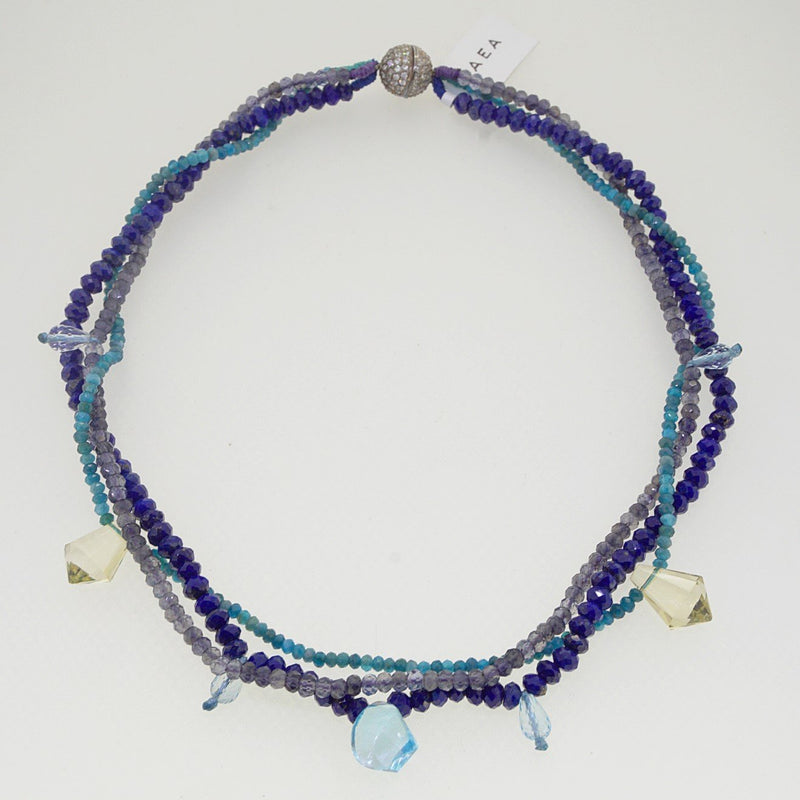 Lapis Lazuli, Iolite, and Apatite - Gaea