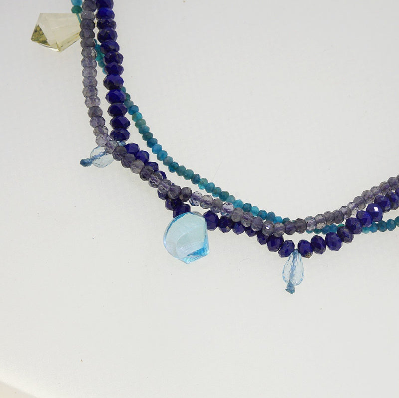 Lapis Lazuli, Iolite, and Apatite - Gaea