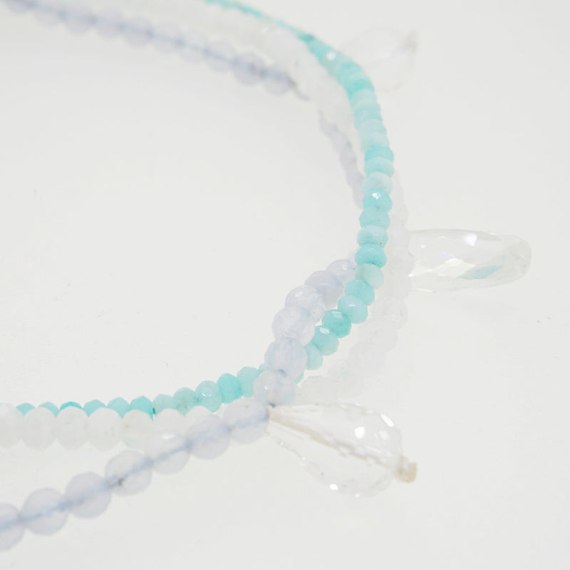 Blue Lace Chalcedony, Rainbow Moonstone, and Amazonite - Gaea