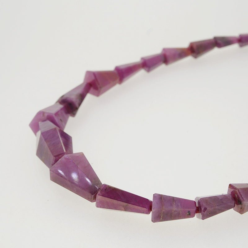 Natural Ruby Faceted Geometric Cut - Gaea