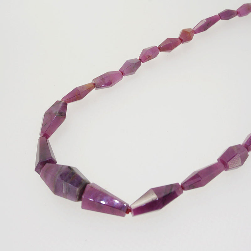 Natural Ruby Faceted Geometric Cut - Gaea