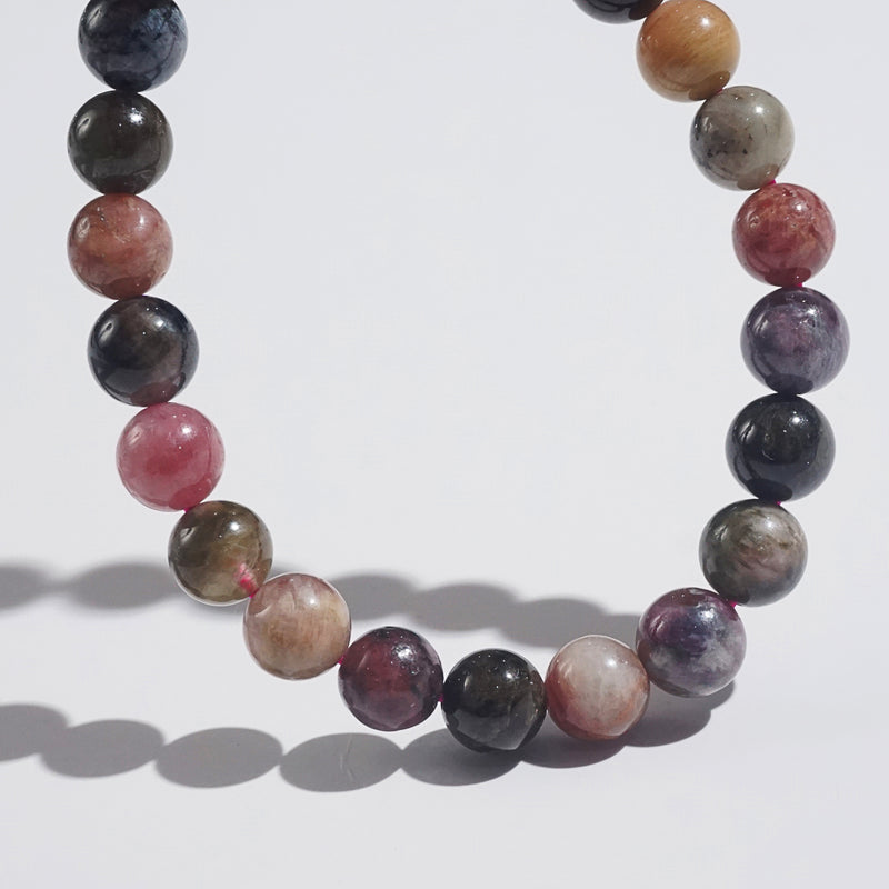 Multicolored Tourmaline and Lepidolite 8mm - Gaea