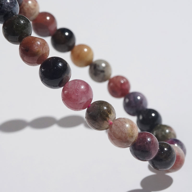 Multicolored Tourmaline and Lepidolite 8mm - Gaea