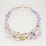 Kunzite, Peridot, and Lavender Amethyst - Gaea