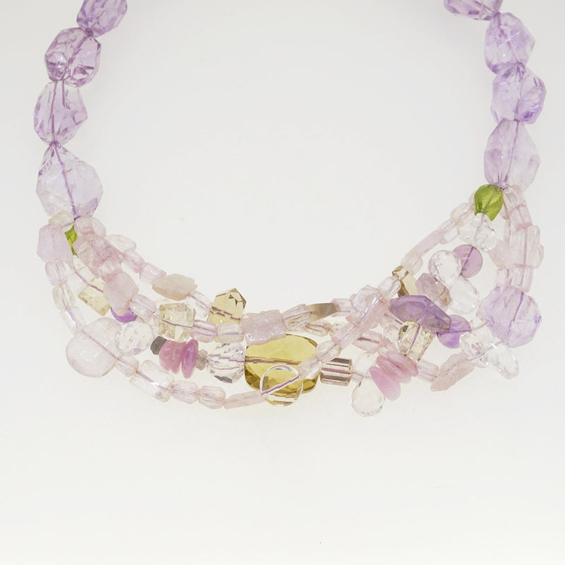 Kunzite, Peridot, and Lavender Amethyst - Gaea